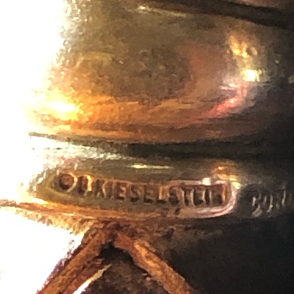 Vintage BARRY KIESELSTEIN-CORD Woven Leather Sterling Silver Alligator Bracelet - Picture 7 of 9